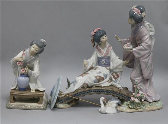 Two Lladro Japanese groups